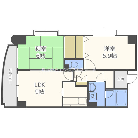 ラフィーネ住之江の間取り