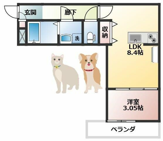 子犬と春風のダイアリーの間取り