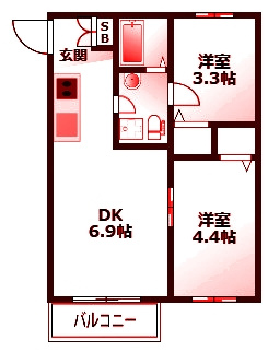 【間取り】 | グラン六ツ川