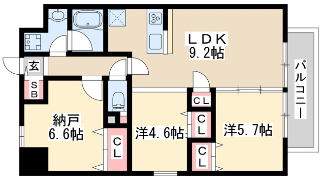 【間取り】 | ラフィネール大阪十三