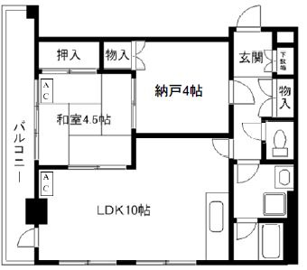 四谷グリーンマンションの間取り
