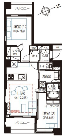 【間取り】 | アビテ蔵前リバーサイド