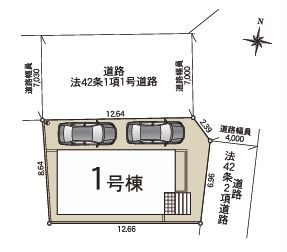 大井町金子第37　新築一戸建て　1号棟の区画図|配置図