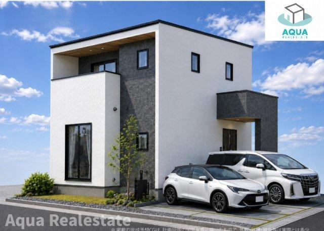 高松市下田井町の新築一戸建の外観パース|外観パースです