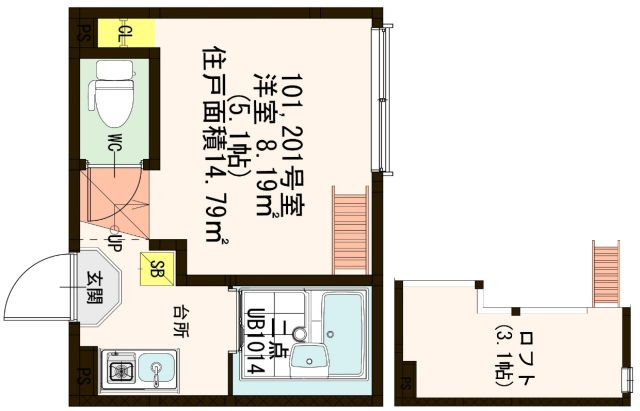 フィオーレ梅島の間取り