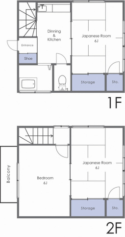 ハイツ鈴木の間取り|2階建て間取り