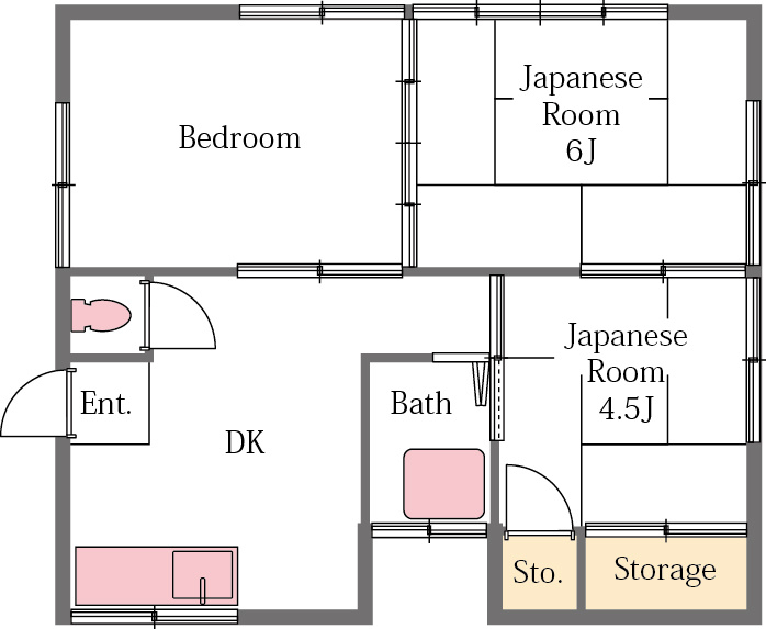 ハイツ鈴木の間取り|平屋間取り