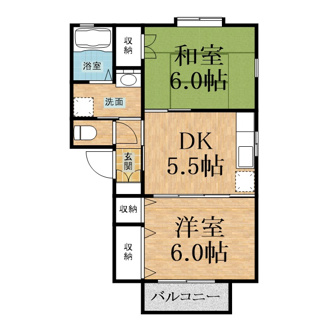 【間取り】 | ガーデンハウス辰巳台Ｂ