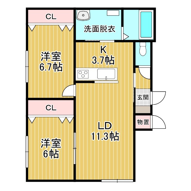 仮）緑ヶ丘2条通1丁目APの間取り