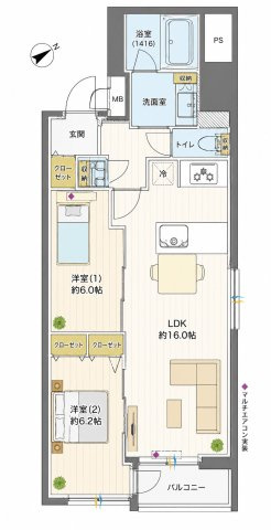 【間取り】 | キャッスルマンション麻布