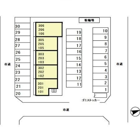 ウエストプラザの区画図