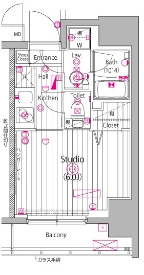 豊島区東池袋２丁目の賃貸マンションの間取り