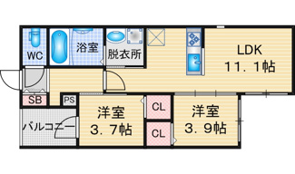 【間取り】 | ハーモニーテラス菊園町 | 略図の為、現状優先