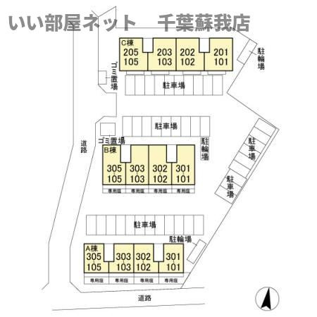 PARK　HILLS　MIYAKOＣの区画図