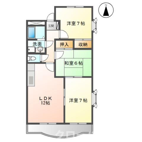 グランディア木太の間取り