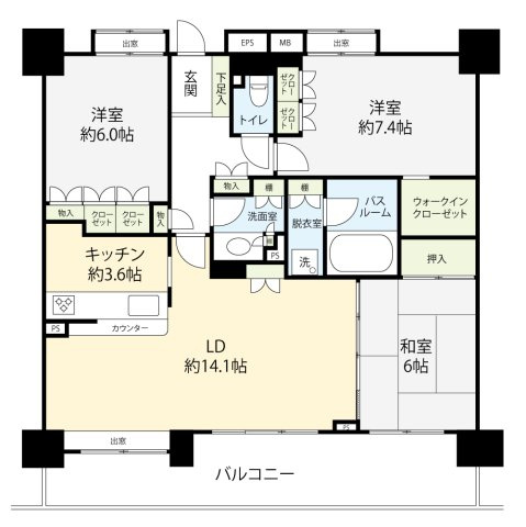 【間取り】 | クリオ横浜西口弐番館