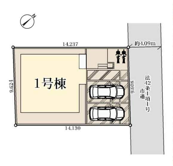 【区画図】 | 北本市中丸　Livele Garden.S　新築戸建　全1棟　1号棟