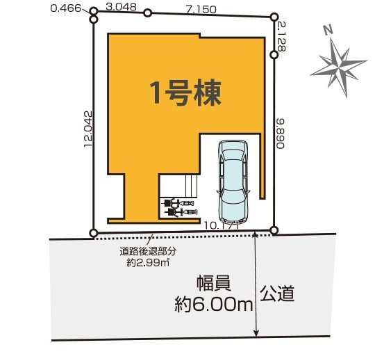 杉並区宮前4丁目 井の頭線 富士見ヶ丘駅 新築戸建の区画図