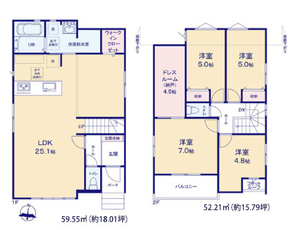 太宰府市青山３丁目の新築一戸建の間取り