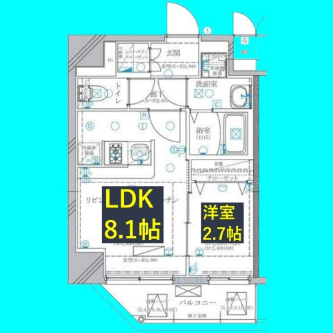 ディアレイシャス東別院Ⅳの間取り