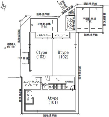 【区画図】 | Louis Apartment 豊中蛍池 ウエスト