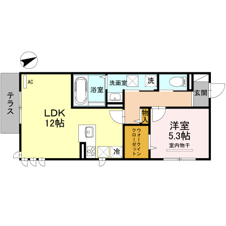 タンカルム　ニータの間取り