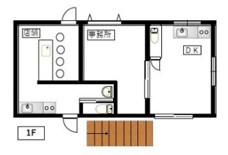【間取り】 | 所沢市東所沢　店舗付き住宅