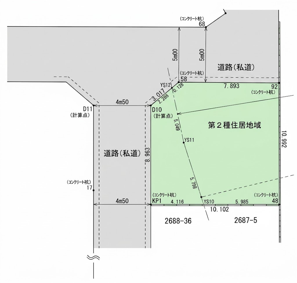 西東京市住吉町1丁目 西武池袋線 ひばりヶ丘駅 売地の土地図