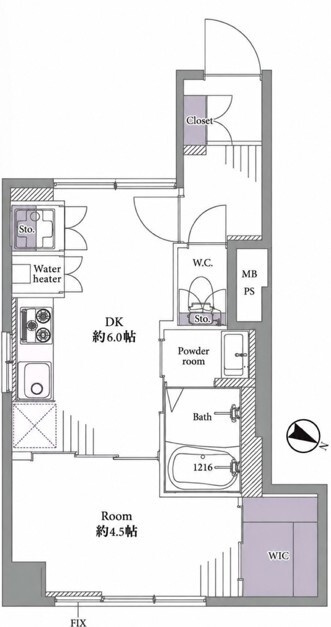 マンション西新宿の間取り