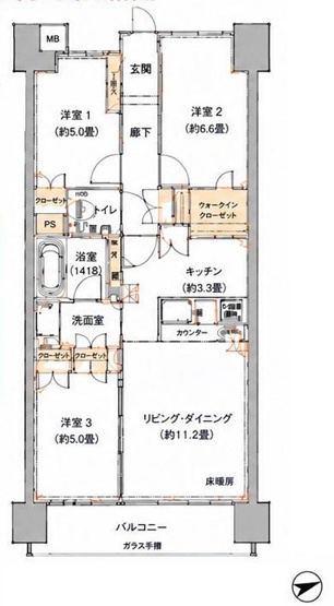 【間取り】 | オーベルグランディオ品川勝島