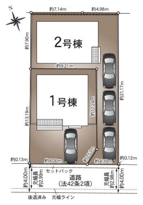 姫路市広畑区清水町　第2期　新築一戸建ての区画図|全2区画