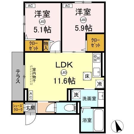 【間取り】 | Asset-Court立川富士見町
