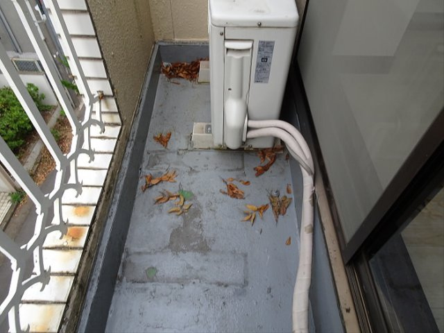 桜コーポのバルコニー