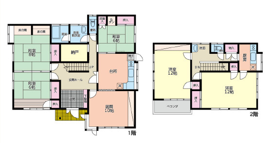野田市野田　中古戸建の間取り