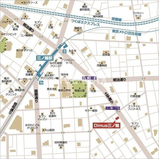 【地図】エスタート三ノ輪 