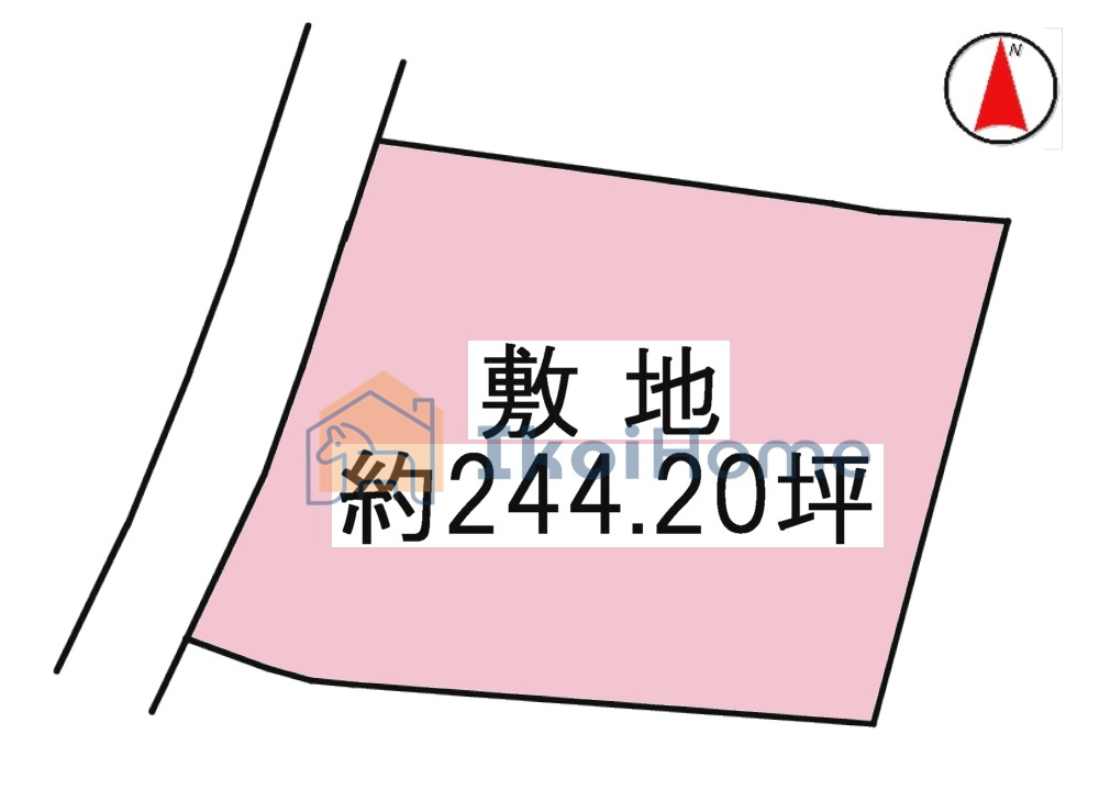 神戸市西区伊川谷潤和　土地の土地図|●年中無休：当日予約可●敷地面積圧巻の約244坪！お問い合わせはお気軽に♪