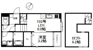 【間取り】 | クレア多の津