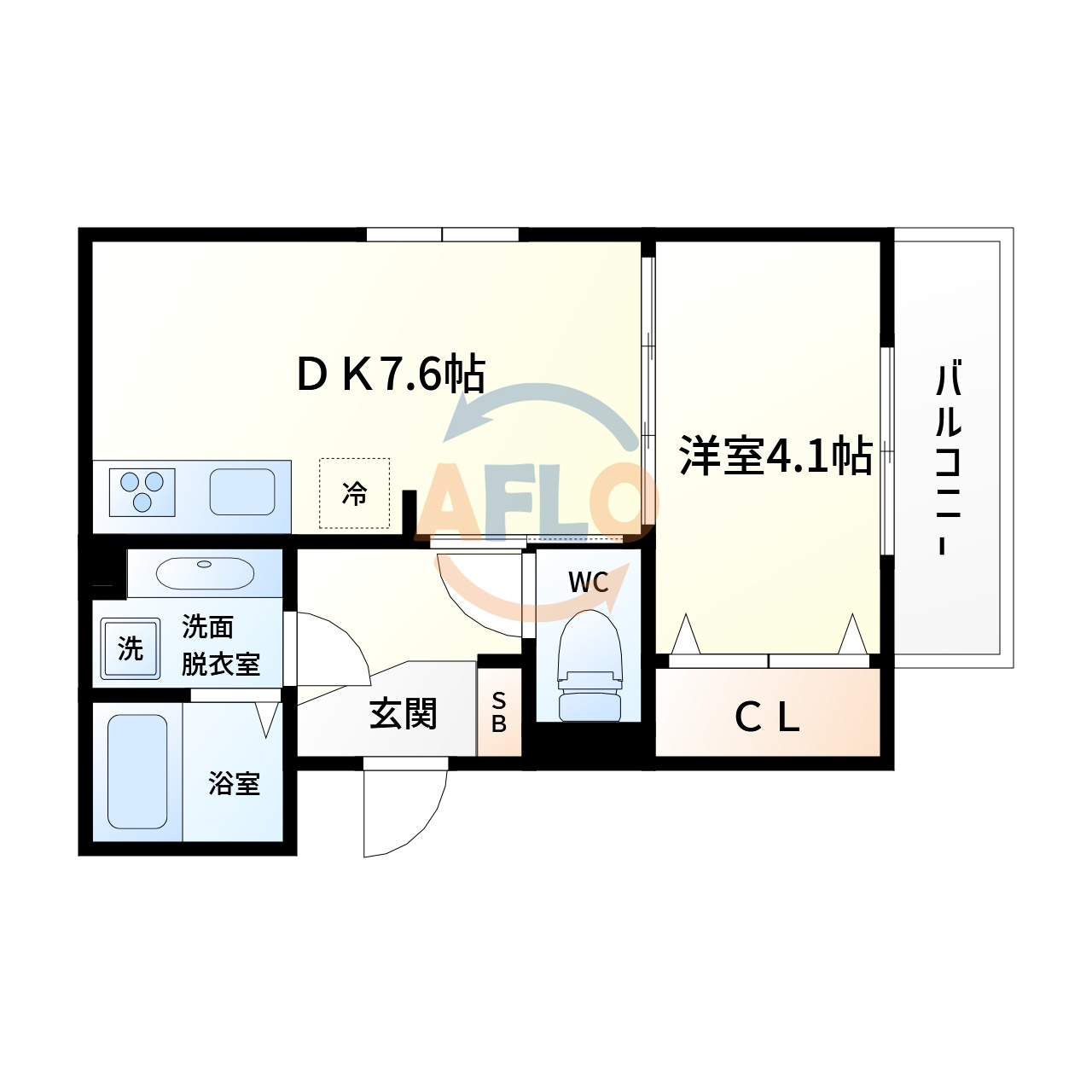 フェリオ桃谷の間取り|フェリオ桃谷　間取り