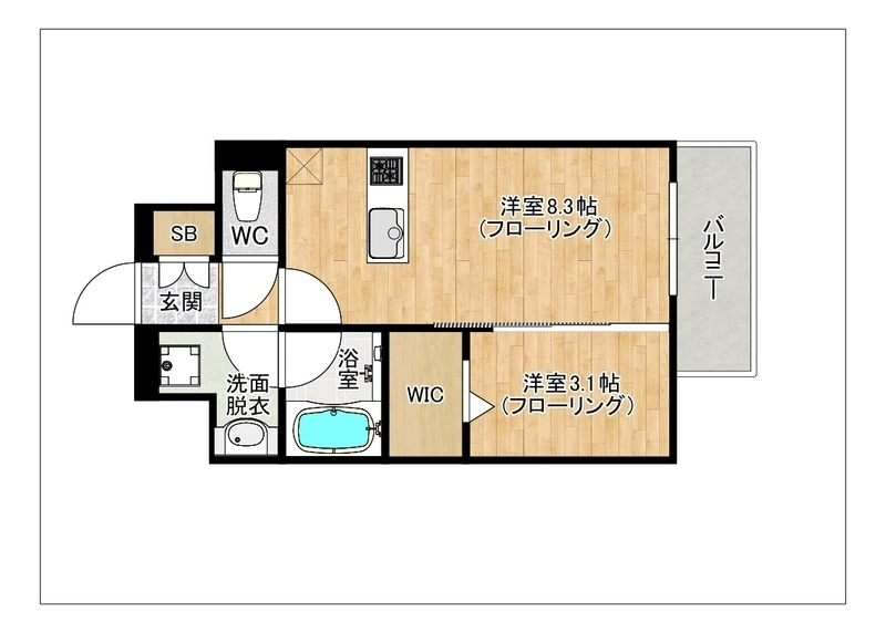 福岡市南区井尻５丁目の賃貸マンションの間取り