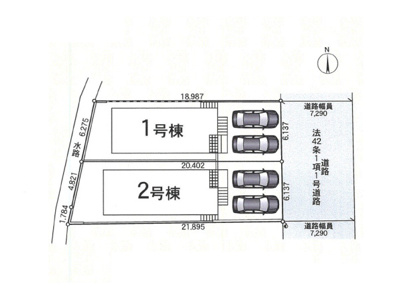【区画図】 | 四ツ谷新築戸建 | 区画図は概略を示すもので、現況と異なる場合は現況を優先します。販売状況は変動するため、ただいまの空き区画や各棟の違いは担当者がご説明します。無理な営業はいたしませんので、お気軽にご相談ください。