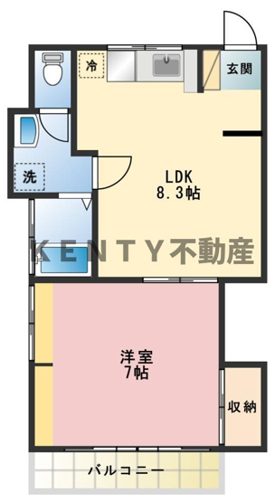 【間取り】 | ハイスカイ山王Ⅱ