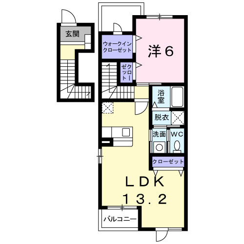 ひまわり　Ｂの間取り