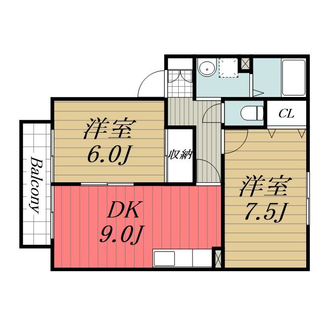 【間取り】 | メイプルナミ　B