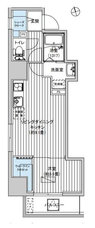 レ・ソール本八幡パラシオンの間取り