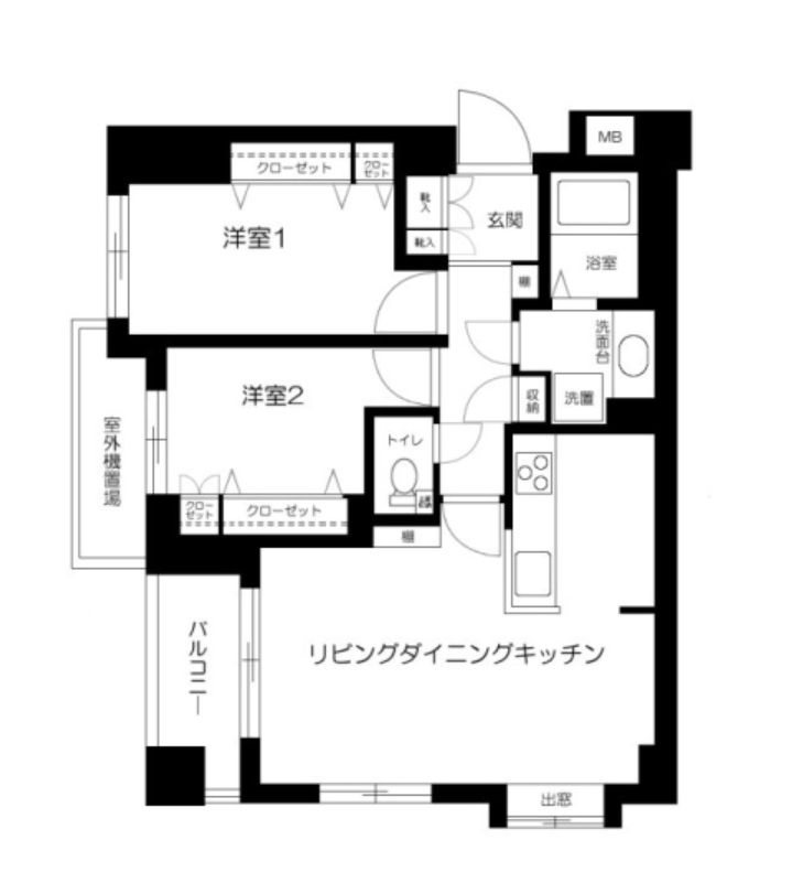 ハウス山の手動坂の間取り