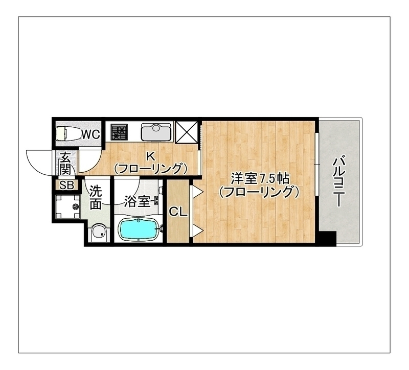 福岡市南区井尻５丁目の賃貸マンションの間取り