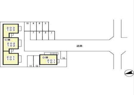サンボナール　Ｃの区画図
