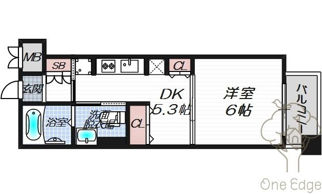 アミティエ扇町公園の間取り