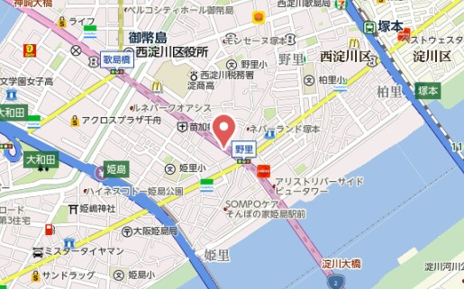 【地図】 | ソルテラスOSAKA姫島ユナイト
