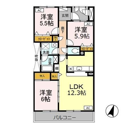 エミネンス長久保の間取り